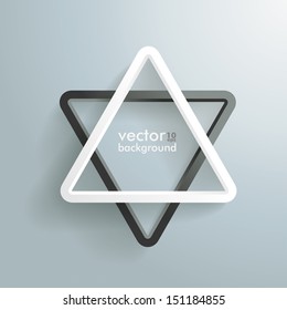 White and black triangles on the grey background. Eps 10 vector file.