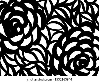 White and black vector. Grunge background. Abstract brush pattern.