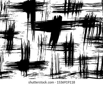 White and black vector. Grunge background. Abstract brush pattern.