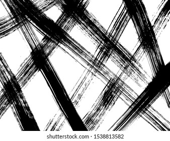 White and black vector. Grunge background. Abstract brush pattern.