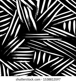 White and black vector. Grunge background. Abstract brush pattern.