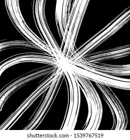 White and black vector. Grunge background. Abstract brush pattern.