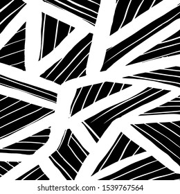 White and black vector. Grunge background. Abstract brush pattern.