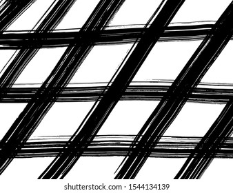 White and black vector. Grunge background. Abstract brush pattern.