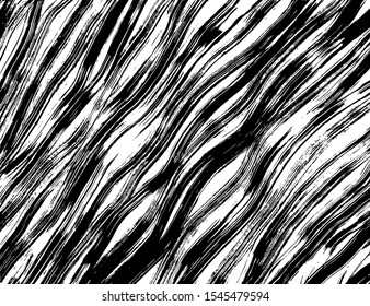 White and black vector. Grunge background. Abstract brush pattern.
