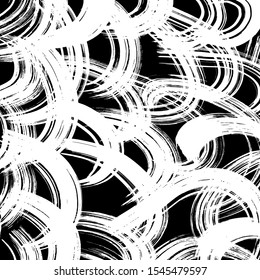 White and black vector. Grunge background. Abstract brush pattern.