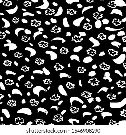 White and black vector. Grunge background. Abstract brush pattern.