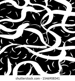 White and black vector. Grunge background. Abstract brush pattern.