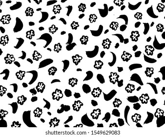 White and black vector. Grunge background. Abstract brush pattern.