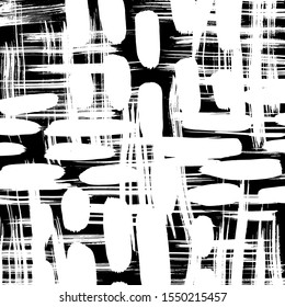 White and black vector. Grunge background. Abstract brush pattern.