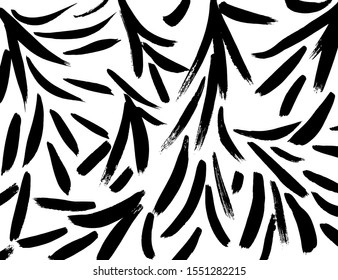 White and black vector. Grunge background. Abstract brush pattern.