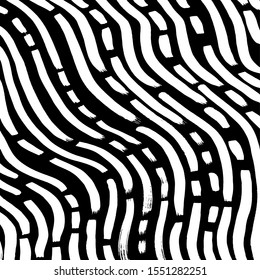 White and black vector. Grunge background. Abstract brush pattern.