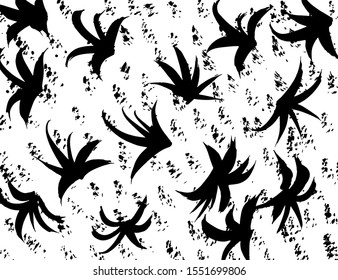 White and black vector. Grunge background. Abstract brush pattern.
