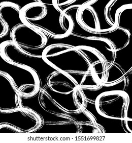 White and black vector. Grunge background. Abstract brush pattern.