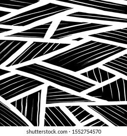 White and black vector. Grunge background. Abstract brush pattern.
