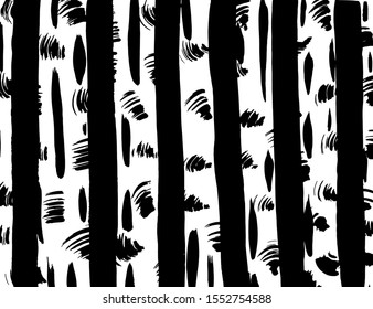 White and black vector. Grunge background. Abstract brush pattern.