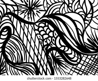 White and black vector. Grunge background. Abstract brush pattern.
