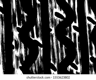 White and black vector. Grunge background. Abstract brush pattern.