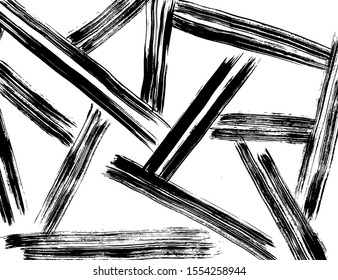 White and black vector. Grunge background. Abstract brush pattern.