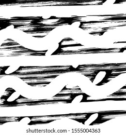 White and black vector. Grunge background. Abstract brush pattern.