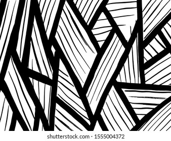 White and black vector. Grunge background. Abstract brush pattern.