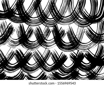 White and black vector. Grunge background. Abstract brush pattern.