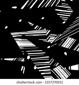 White and black vector. Grunge background. Abstract brush pattern.