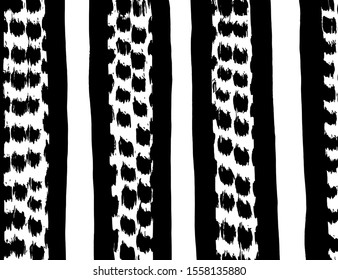 White and black vector. Grunge background. Abstract brush pattern.