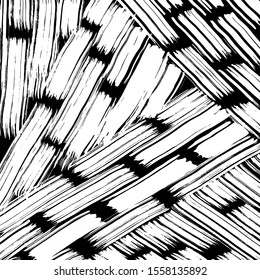 White and black vector. Grunge background. Abstract brush pattern.