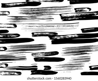 White and black vector. Grunge background. Abstract brush pattern.