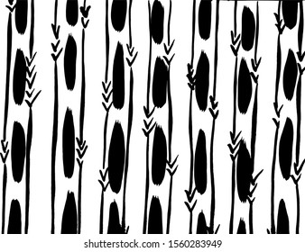 White and black vector. Grunge background. Abstract brush pattern.