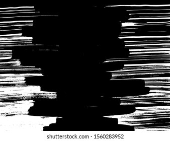 White and black vector. Grunge background. Abstract brush pattern.