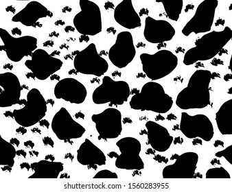 White and black vector. Grunge background. Abstract brush pattern.