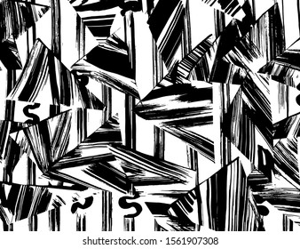 White and black vector. Grunge background. Abstract brush pattern.