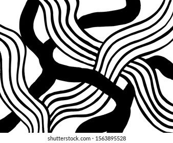 White and black vector. Grunge background. Abstract brush pattern.