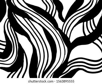 White and black vector. Grunge background. Abstract brush pattern.