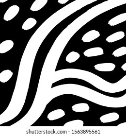 White and black vector. Grunge background. Abstract brush pattern.