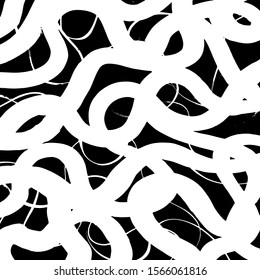 White and black vector. Grunge background. Abstract brush pattern.