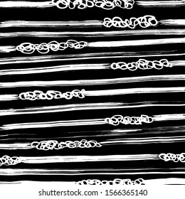 White and black vector. Grunge background. Abstract brush pattern.