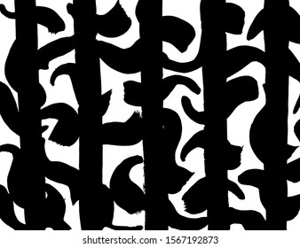 White and black vector. Grunge background. Abstract brush pattern.