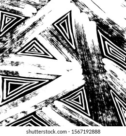 White and black vector. Grunge background. Abstract brush pattern.