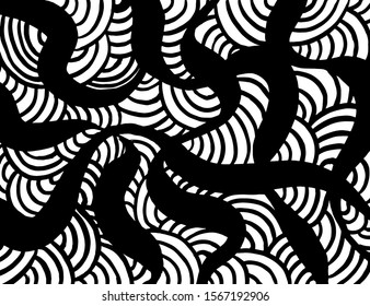White and black vector. Grunge background. Abstract brush pattern.
