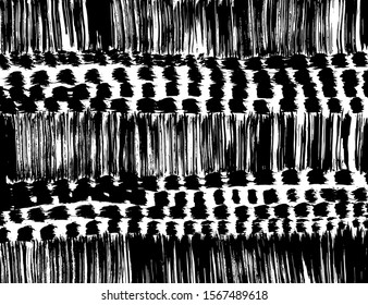 White and black vector. Grunge background. Abstract brush pattern.