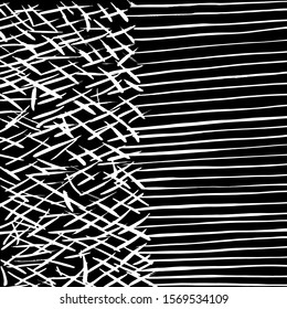 White and black vector. Grunge background. Abstract brush pattern.