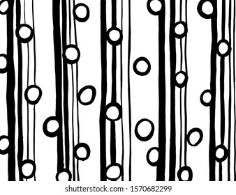 White and black vector. Grunge background. Abstract brush pattern.