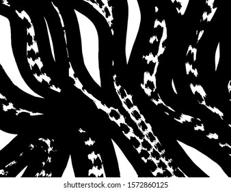 White and black vector. Grunge background. Abstract brush pattern.