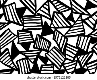 White and black vector. Grunge background. Abstract brush pattern.