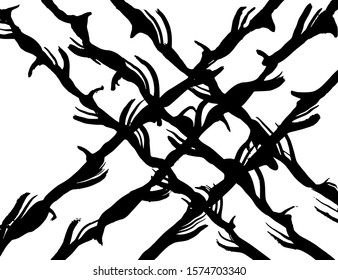 White and black vector. Grunge background. Abstract brush pattern.