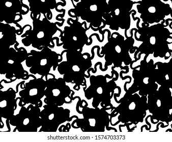 White and black vector. Grunge background. Abstract brush pattern.