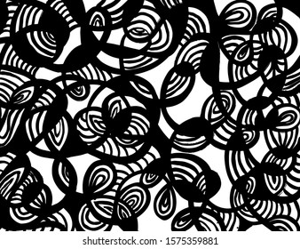 White and black vector. Grunge background. Abstract brush pattern.